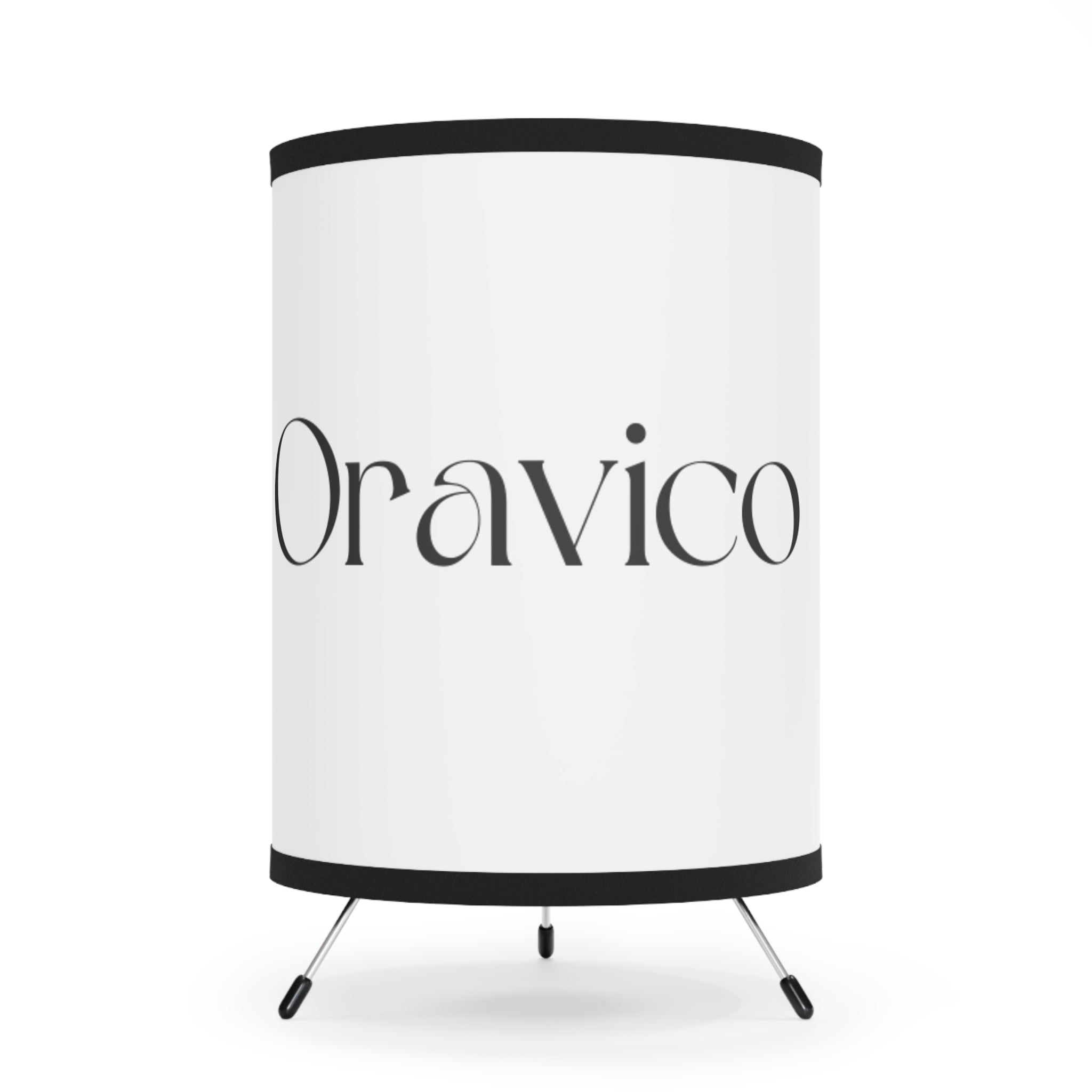 Oravico Tripod Lamp with High-Res Printed Shade, plug