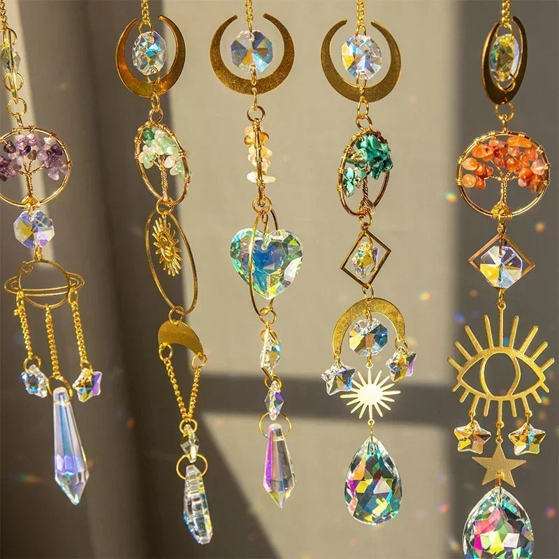 Elegant Agate Moon Wind Chime – Spiritual Home Accent