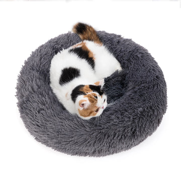 Round Fluffy Dog Bed for Small & Large Pets