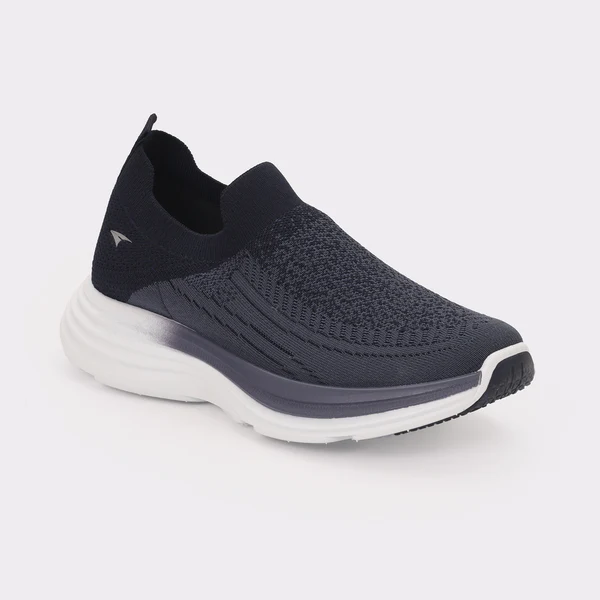 Black Knit Slip-On Running Sneakers