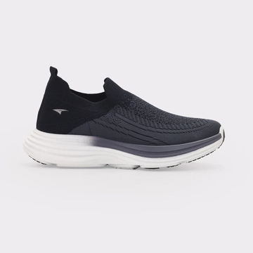 Black Knit Slip-On Running Sneakers